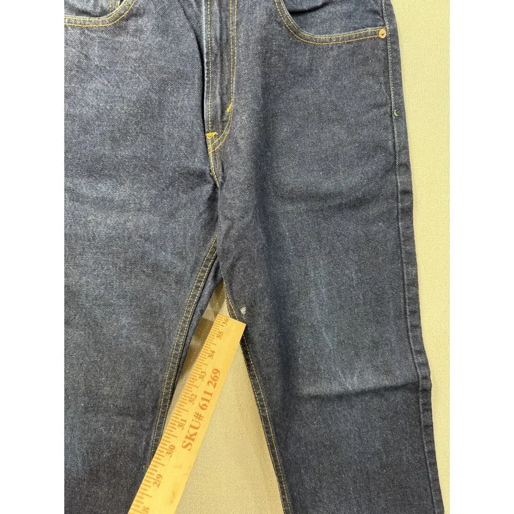 Levi’s Men’s 505 Regular Fit Jeans Dark Stonewash Blue Denim 32 x 32 (31 Actual)